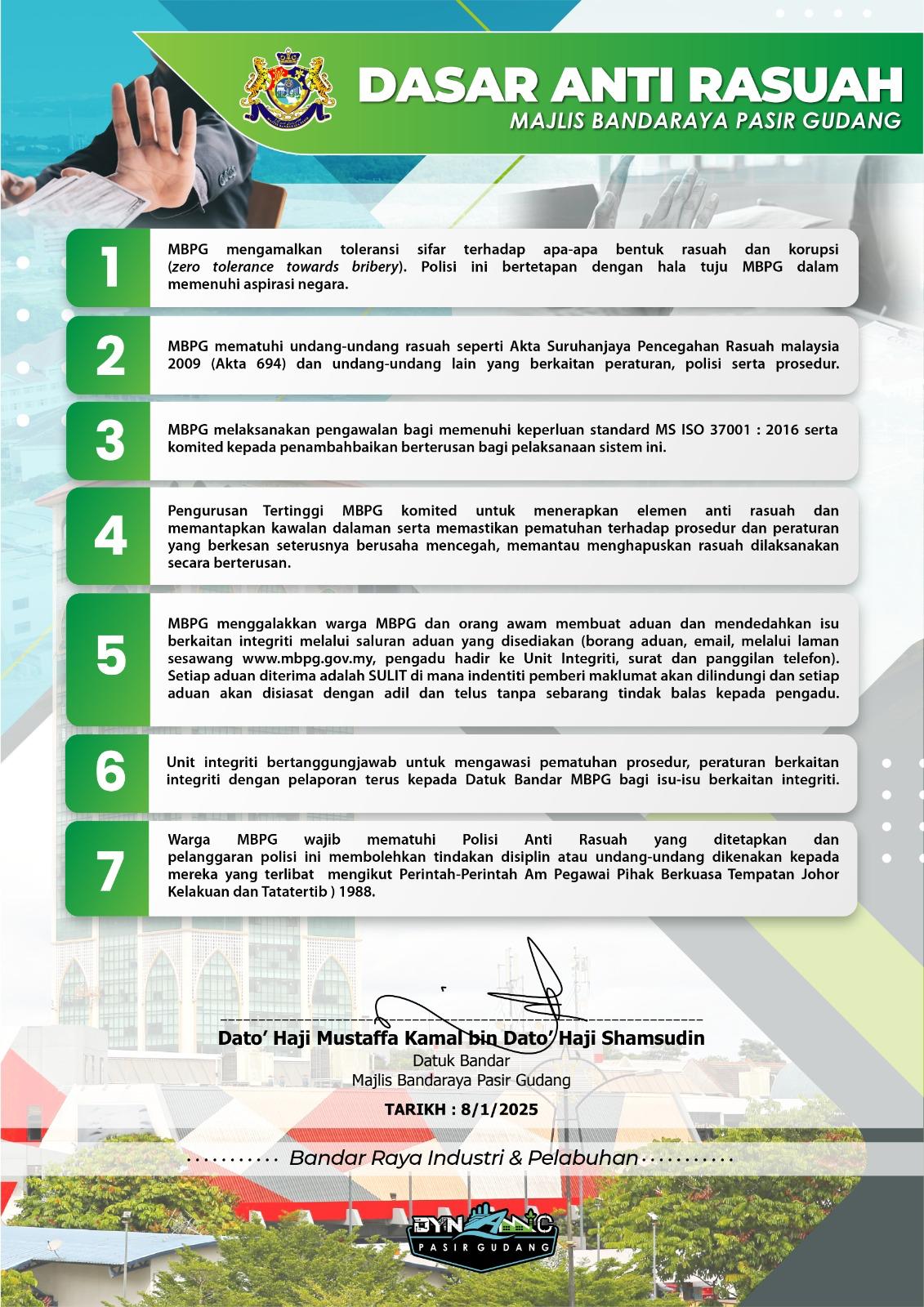 DASAR ANTI RASUAH