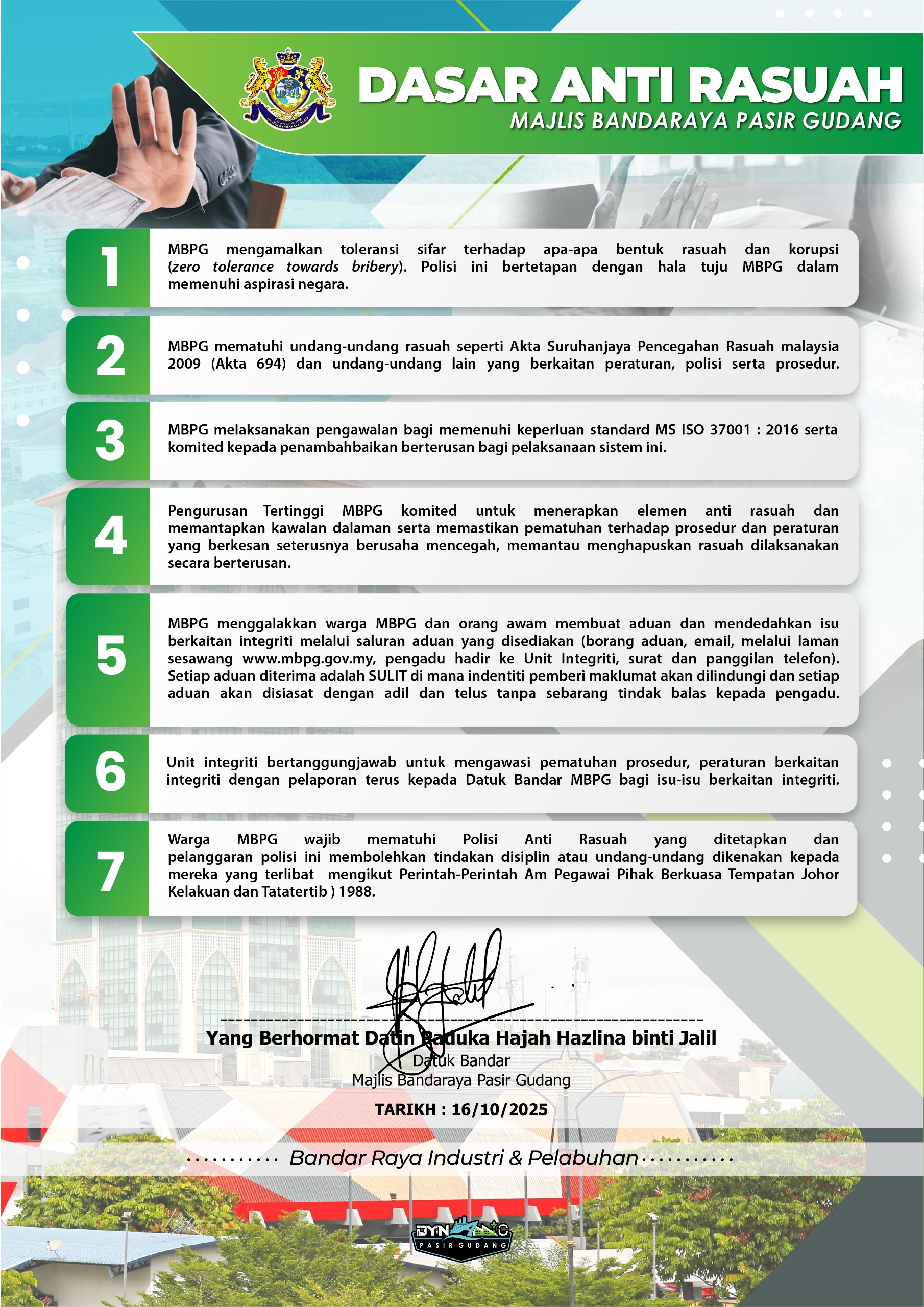 DASAR ANTI RASUAH 2026